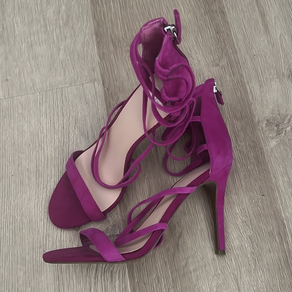 BP Alexy Strappy Magenta Suede Sandals - Picture 2 of 6